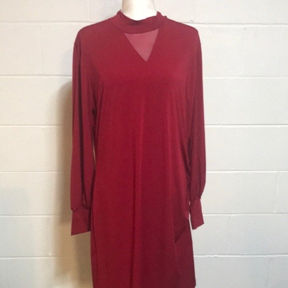 Allure Mesh Insert Shift Dress - NWT Xlg.
